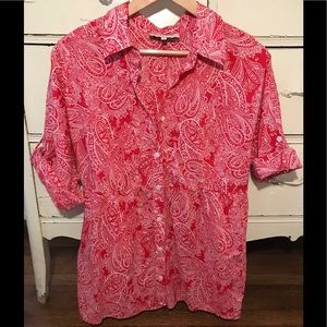 Jones New York Paisley top size large